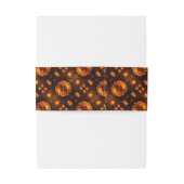 Gouden moderne boho elegante abstracte kunstpatroo uitnodigingen wikkel (Achterkant Voorbeeld)