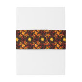 Gouden moderne boho elegante abstracte kunstpatroo uitnodigingen wikkel (Achterkant Voorbeeld)
