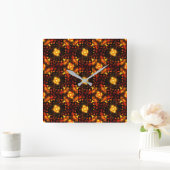 Gouden moderne boho elegante abstracte kunstpatroo vierkante klok (Huis)