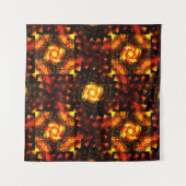 Gouden moderne boho elegante abstracte kunstpatroo wandkleed (Voorkant (horizontaal))