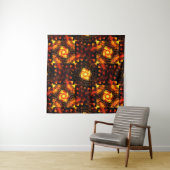 Gouden moderne boho elegante abstracte kunstpatroo wandkleed (In situ)