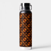Gouden moderne boho elegante abstracte kunstpatroo waterfles (Achterkant)