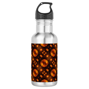 Gouden moderne boho elegante abstracte kunstpatroo waterfles 