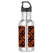 Gouden moderne boho elegante abstracte kunstpatroo waterfles (Achterkant)