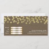 Gouden Moderne Chic Rustieke Kraft Cadeaubon (Achterkant)