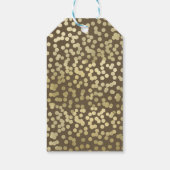 Gouden Moderne Chic Rustieke Kraft Chic Trouwgesch Cadeaulabel (Achterkant)