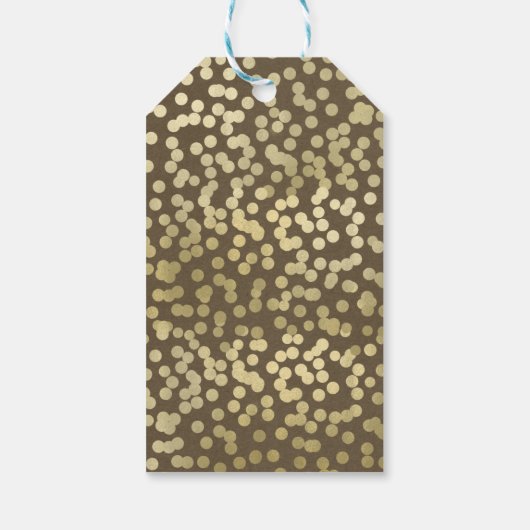 Gouden Moderne Chique Rustieke Kraft Chique Bruilo Cadeaulabel (Achterkant)