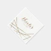 Gouden Moderne Geometrische Lijnen Aangepaste Glam Servetten (Hoek)
