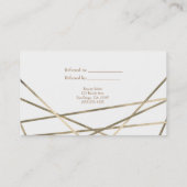 Gouden moderne geometrische lijnen verwijzen naar  aanbevelingskaartje (Achterkant)