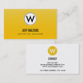 Gouden moderne Halftone Visitekaartjes (Voorkant / Achterkant)