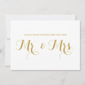 Gouden moderne kalligrafie wensen voor de heer en  kaart (Voorkant)