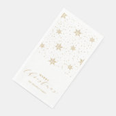Gouden moderne kerstfeest servetten (Hoek)