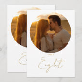 Gouden moderne minimalistische script tafelnummers (Voorkant / Achterkant)