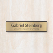 Gouden moderne professionele kantoor deurbordje (Voorkant)