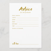 Gouden moderne script afstudeerproject advieskaart (Voorkant)