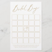 Gouden moderne script bruiloftsfeest bingo spel (Voorkant)