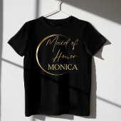 Gouden moderne script minimalistische custom maid  t-shirt
