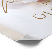 Gouden moderne scriptie foto trouw welkom elegant  poster (Hoek)