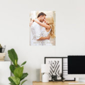 Gouden moderne scriptie foto trouw welkom elegant  poster (Thuiskantoor)