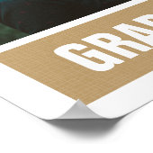 Gouden Moderne Textuur Foto Afstuderen Poster (Hoek)