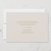 Gouden moderne typografie Afstudeerfoto met drie f Aankondiging (Achterkant)