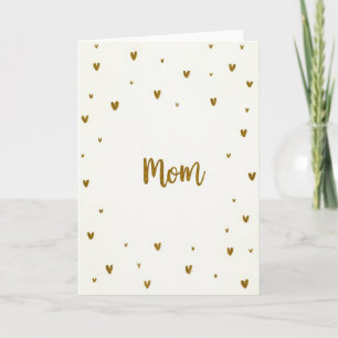 Gouden Moeder Glitter Hart Kaart