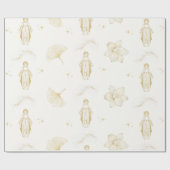 Gouden Moeder Maria inpakpapier (Vlak)