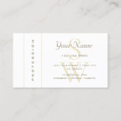 Gouden Moeder van de Parel Slang Patroon met Monog Visitekaartje (Achterkant)