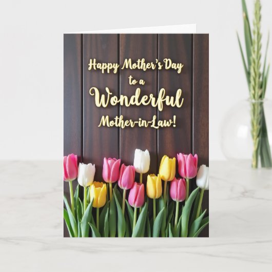 Gouden Moederdag Schoonmoeder Kaart (Voorkant)