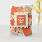 Gouden Moederdagkaart met Glitters Kaart (Gele Bloem)