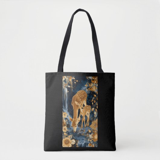 Gouden moederhertentassen tote bag (Voorkant)