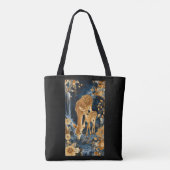 Gouden moederhertentassen tote bag (Achterkant)