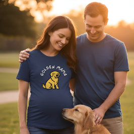 Gouden MOM | Gezellige Gouden Retriever Moeder  Tri-Blend Shirt