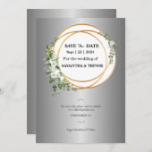 Gouden Momenten: Onze Save the Date Uitnodiging (Voorkant / Achterkant)