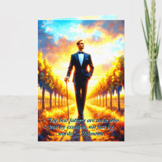 Gouden momenten - Vaderdag wijngaard zonsopgang Kaart