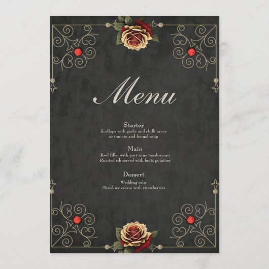 Gouden momenten van liefde. menu (Voorkant)