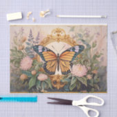 Gouden Monarch Wildflower Medaillon, prachtig Tissuepapier (Craft)