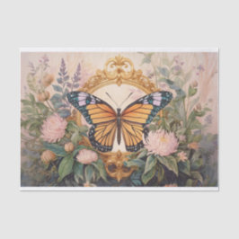 Gouden Monarch Wildflower Medaillon, prachtig Tissuepapier