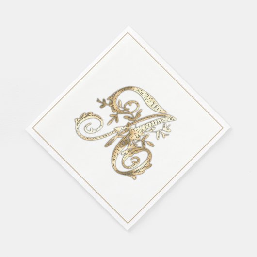 gouden monogram A Servet (Hoek)