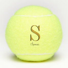 Gouden Monogram Aangepaste Naam Initiaal Tennisballen