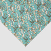   Gouden Monogram B-Weefseldocument Tissuepapier (Detail)