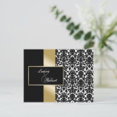 gouden monogram Bedankt Kaarten (Staand voorkant)