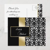 gouden monogram Bedankt Kaarten (Voorkant / Achterkant)