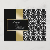 gouden monogram Bedankt Kaarten (Voorkant)