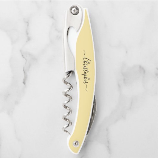 Gouden Monogram Bierwijn Kurkentrekker Flesopener (Voorkant)