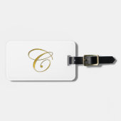 Gouden Monogram C-Bagagelabel Bagagelabel (Voorkant horizontaal)