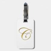 Gouden Monogram C-Bagagelabel Bagagelabel (Achterkant verticaal)