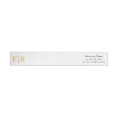Gouden Monogram Calligrafie Huwelijks Retouradres (Individueel)