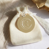 Gouden Monogram Celestial Monogram Bruiloft Bedankjes Labels