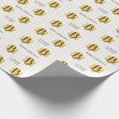 Gouden Monogram  Classic Mozaïek Hexagon Tegel Cadeaupapier (Hoek)